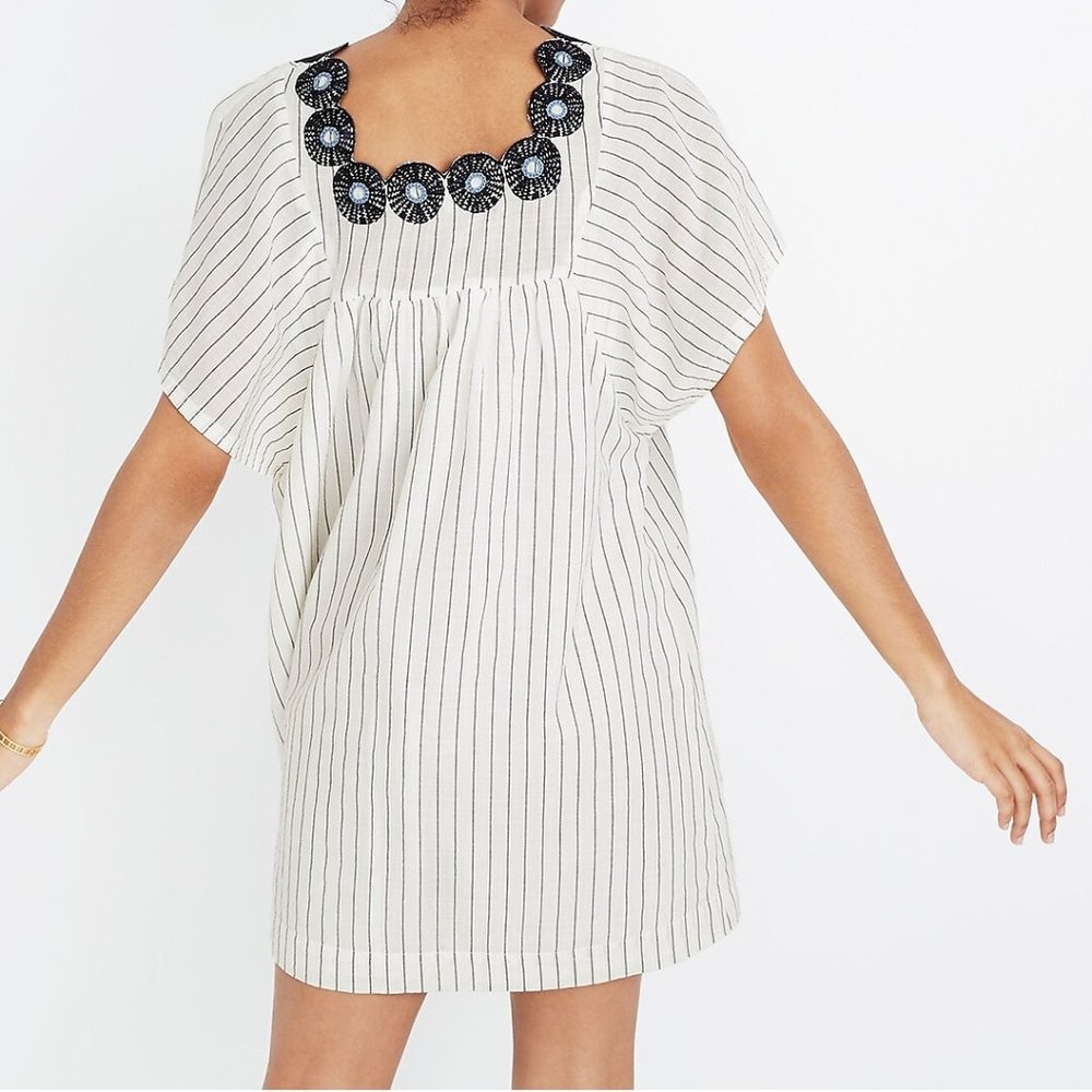 Madewell Dark Navy Embroidered Isadora Easy Dress Size XS